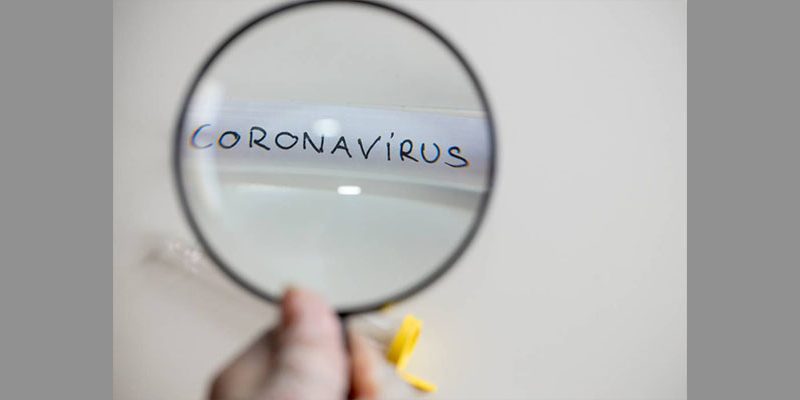 coronavirus magnifying glass