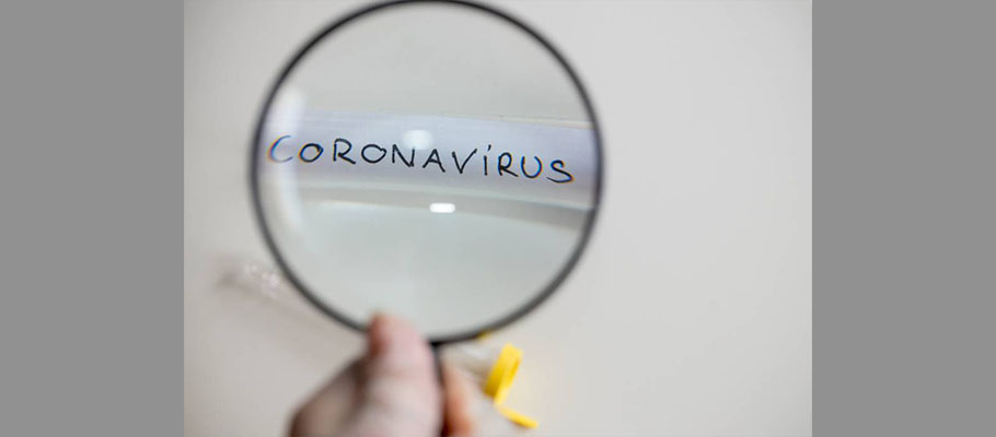 coronavirus magnifying glass